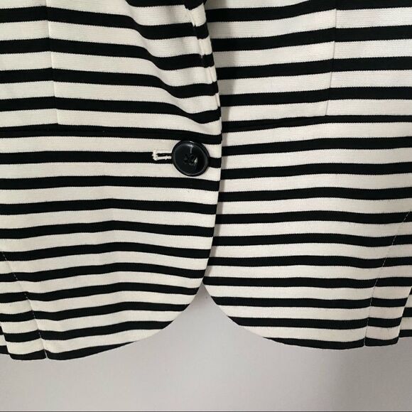 Elle Women’s Striped Soft Peplum Back Blazer Jacket - Picture 3 of 6